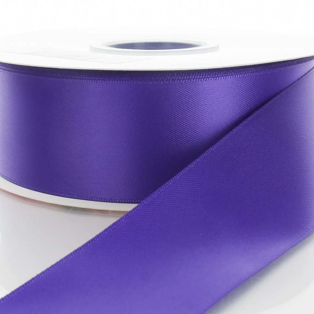 3" Regal Purple Double Faced Satin Ribbon 3 Yards
