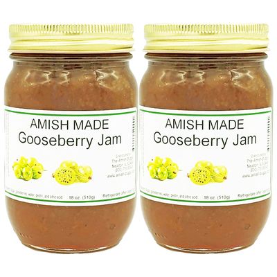 Amish Jam - Two 18 Oz Jars (Gooseberry)