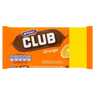 McVities Club Orange 6pk (Pack of 6)