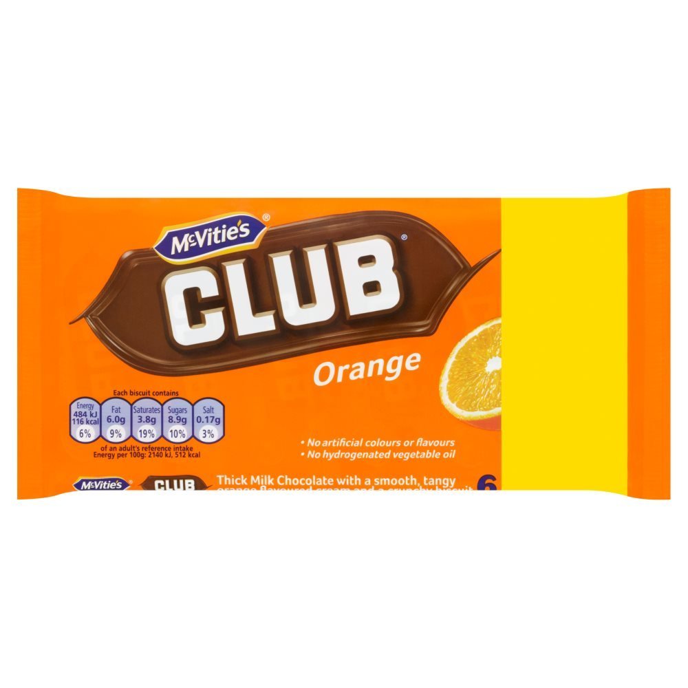 McVities Club Orange 6pk (Pack of 6)