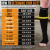 Doc Miller Open Toe Compression Socks, 20-30 mmHg, Toeless Compression Sleeves for Legs, Knee High Stockings for Shin Splints, Varicose Veins, Travel, Calf Support & Muscle Recovery, Men & Women, Pair view 3