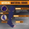 Doc Miller Open Toe Compression Socks, 20-30 mmHg, Toeless Compression Sleeves for Legs, Knee High Stockings for Shin Splints, Varicose Veins, Travel, Calf Support & Muscle Recovery, Men & Women, Pair view 4