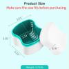 Annhua Retainer Cleaning Case Partial Denture Case, Large Retainer Cleaner Case with Strainer, ABS Travel Denture Cups for Soaking Dentures and False Teeth - Dark Green view 4