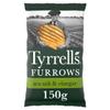 Tyrrells Furrows Hand Cooked English Crisps - Sea Salt & Vinegar (150g) view 1