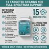 Balance ONE Time Release Probiotic  15 Billion CFU  12 Strains Including L. Plantarum  15x More Survival Than Capsules  Bloating & Gas Relief  Gut & Digestive Health for Women & Men  60 Tablets view 4