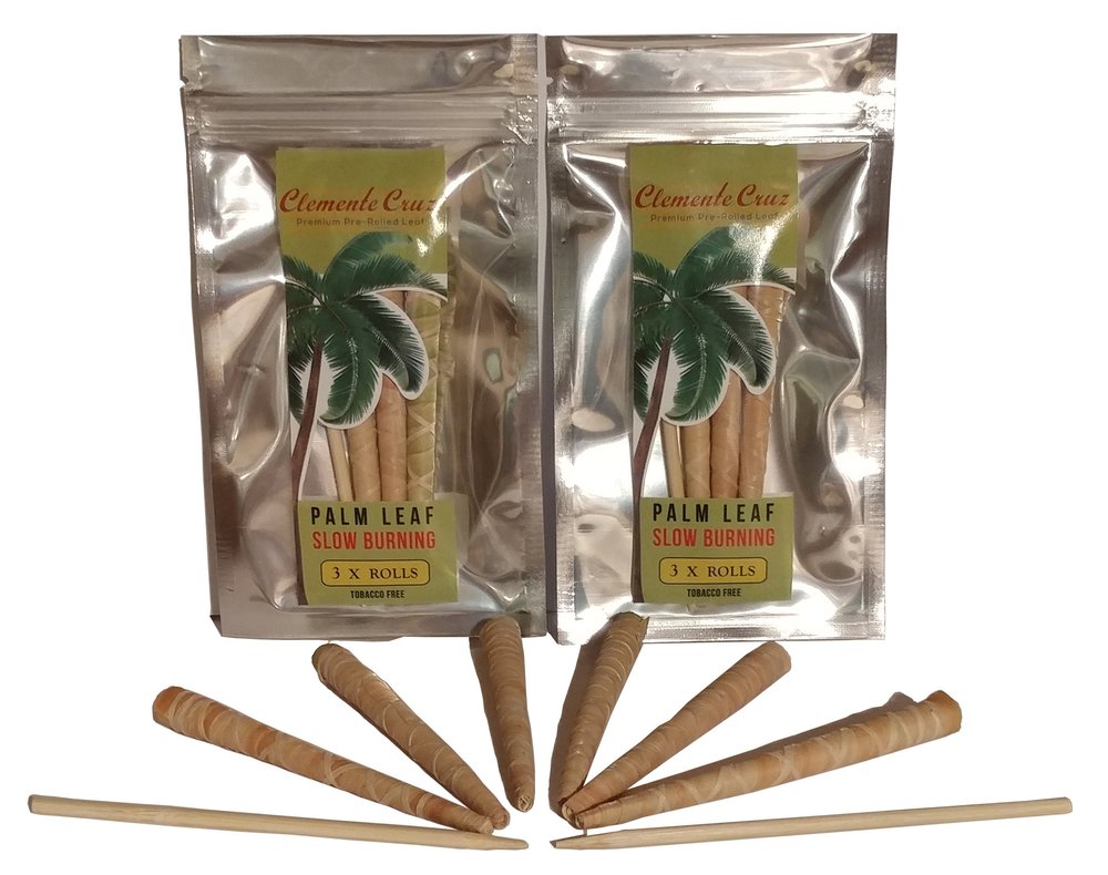 Clemente Cruz Organic Palm Leafs (2 Pack, 6 Wraps)
