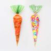 Chris.W Cellophane Carrot Shaped Goody Bags, 100Pcs Easter Cellophane Treat Bags for Lollipop Candy Cake Pop Chocolate Cookie Wrapping Buffet view 3