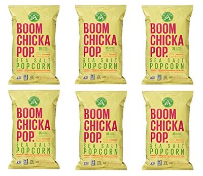 Angie's Boom Chicka Pop Sea Salt Popcorn, 4.8 Oz (Pack of 6)