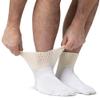 IOMI - 3 Pack Extra Wide Padded Cotton Low Cut Quarter Ankle Diabetic Socks (5-8 US, White (Short)) view 2