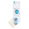 IOMI - 3 Pack Extra Wide Padded Cotton Low Cut Quarter Ankle Diabetic Socks (5-8 US, White (Short)) view 3