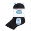 IOMI - 3 Pack Extra Wide Padded Cotton Low Cut Quarter Ankle Diabetic Socks (5-8 US, Black (Short)) view 2