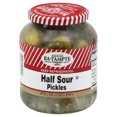 Ba Tampte Pickles, Half Sour, 32 Ounce (Pack of 06)