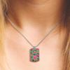 Divoti Custom Engraved Medical Alert Necklace for Women | Stainless Steel Red Camo Medical ID Dog Tag | Deep Laser Engraved Emergency Pendant with 24" Snake Chain -Vivid Red view 2