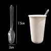 1Pack (500pcs) Disposable Clear Plastic Mini Spoon Best for Jelly/Pudding/Yogurt/Ice Cream/Desert/Cake/Appetizer view 3