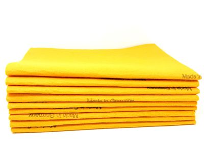 10 Pack Extra Large Original German Shammy Cloths Chamois Towels Absorbent 190g Super Shammy for Pets, Parenting Tool Cleaning for Home and Commercial Use Wholesale Bulk (Orange)