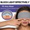 Mavogel Cotton Sleep Eye Mask - Updated Design Light Blocking with Adjustable Nose Bridge, Soft and Comfortable Night Eye Mask for Men Women, Eye Blinder for Shift Work, Includes Travel Pouch, Grey view 2