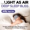 Mavogel Cotton Sleep Eye Mask - Updated Design Light Blocking with Adjustable Nose Bridge, Soft and Comfortable Night Eye Mask for Men Women, Eye Blinder for Shift Work, Includes Travel Pouch, Grey view 3