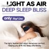 Mavogel Cotton Sleep Eye Mask - Updated Design Light Blocking with Adjustable Nose Bridge, Soft and Comfortable Night Eye Mask for Men Women, Eye Blinder for Shift Work, Includes Travel Pouch, Black view 3