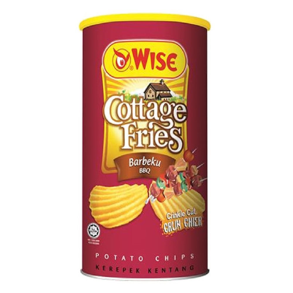 Wise Cottage Fries Potato Chips 90g (BBQ, 6 Can)