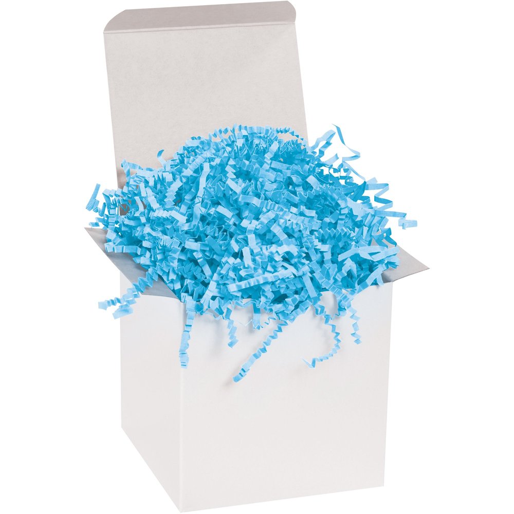 Boxes Fast Crinkle Paper, 10 lb., Sky Blue (Pack of 1)