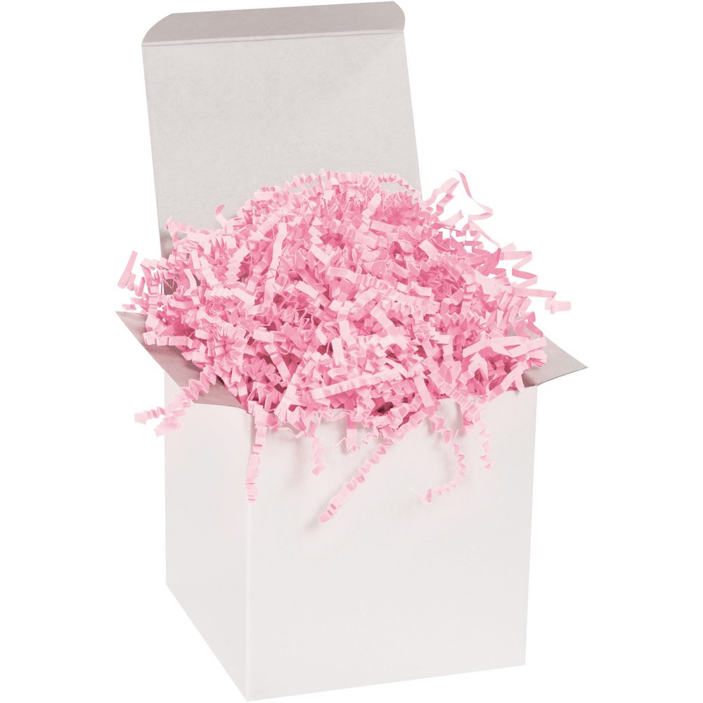 Boxes Fast 10 lb. Light Pink Crinkle Paper Packing, Shipping, and Moving Box Filler Shredded Paper for Box Package, Basket Stuffing, Bag, Gift Wrapping, Holidays, Crafts, and Decoration