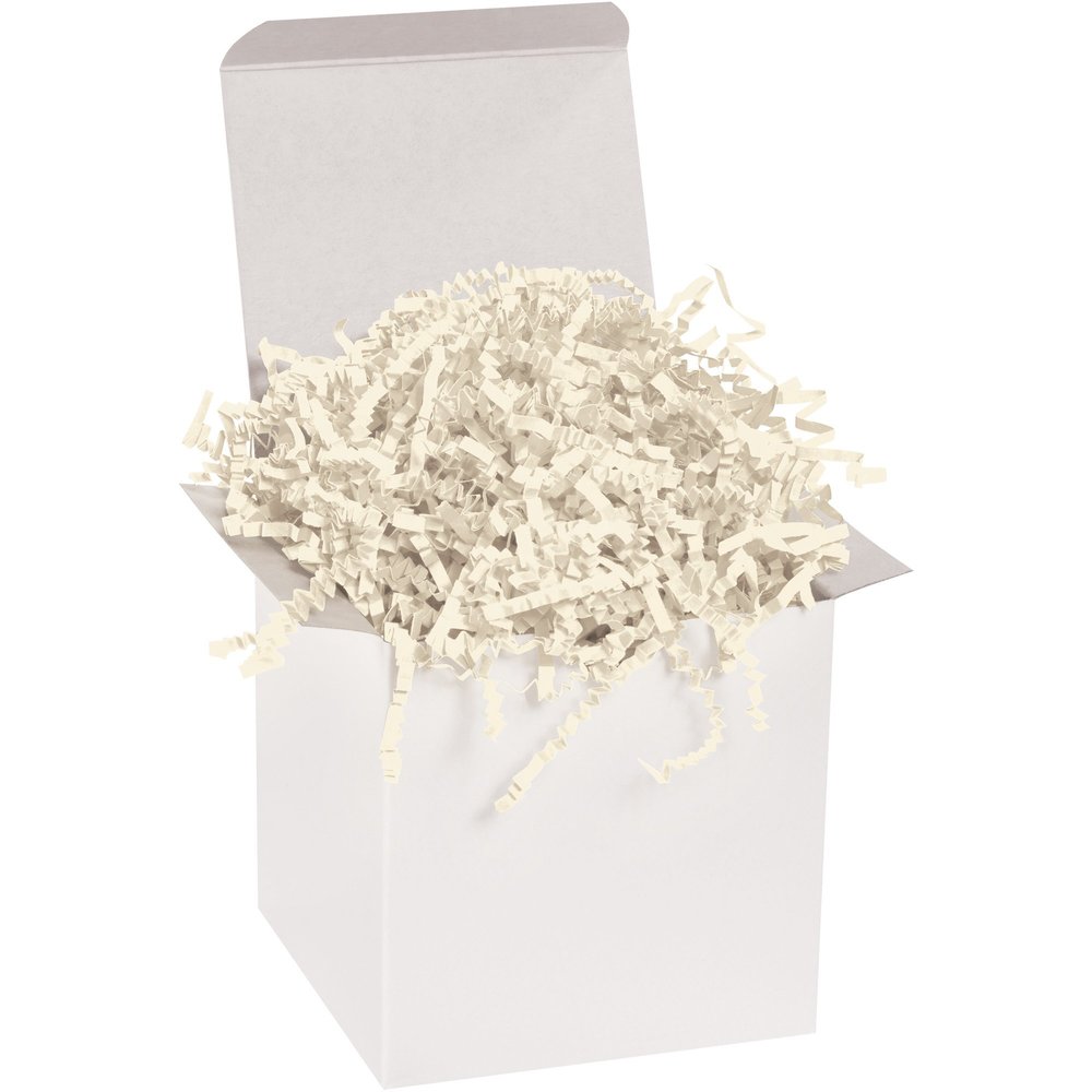 Boxes Fast 10 lb. Ivory Crinkle Paper Packing, Shipping, and Moving Box Filler Shredded Paper for Box Package, Basket Stuffing, Bag, Gift Wrapping, Holidays, Crafts, and Decoration