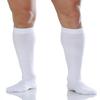 15-20 mmHg Moderate Compression Mens Compression Travel Socks. Fine Cotton Italian Made Quality (Size 6 White) view 1