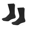 Carolina Ultimate Unisex Non-Binding Seamless Toe Cotton Crew Socks 2 Pair, Black, Large view 1