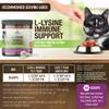Strawfield Pets L-Lysine Immune Support Granules for Cats & Kittens - Immune Health Supplement Cat Cold Relief, Sneezing, Congestion, Running Nose, Watery Eyes Chicken Liver Flavor 200 Scoops Per Jar view 3