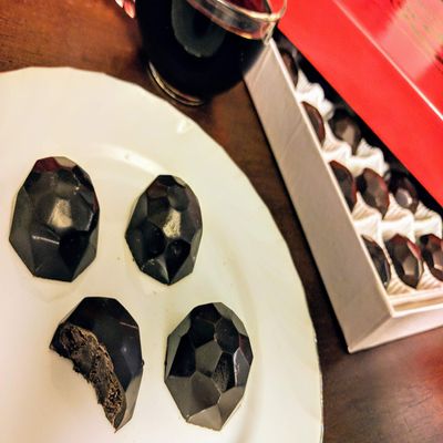 Lang's Chocolates Dark Chocolate Truffles 73% Cocoa Belgium Style Chocolates for Gifting Gourmet Chocolate Dark Chocolate Gift Box Kosher 48 Piece Box