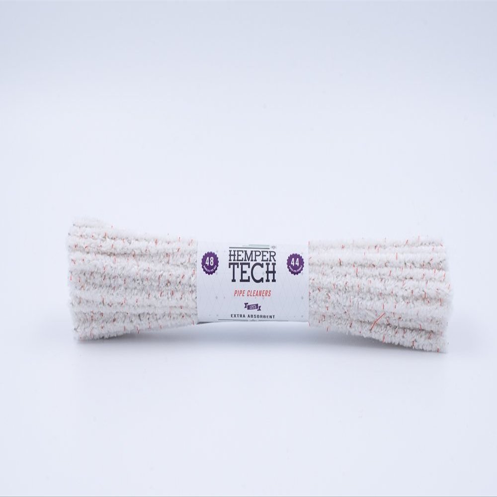 HemperTECH Bundles Extra Absorbent Pipe Cleaners 100% Pure Cotton, Tough Bristle Designed for Scraping Through Messes, Bend Easily for Hard to Reach Places, 6 mm x 6 in. 44 Count Per Bundle (4)