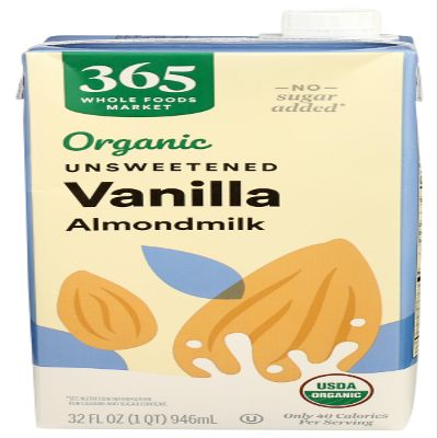 365 by Whole Foods Market, Organic Unsweetened Vanilla Almond Milk, 32 Fl Oz