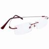 HUIHUIKK Red Super Light Rimless Frame Bifocal Reading Glasses +3.00 Strength view 1