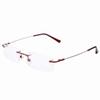 HUIHUIKK Red Super Light Rimless Frame Bifocal Reading Glasses +3.00 Strength view 2