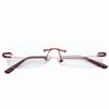 HUIHUIKK Red Super Light Rimless Frame Bifocal Reading Glasses +3.00 Strength view 4