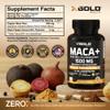 X Gold Health Maca Root Capsules 1500mg  Organic Peruvian Black Red Yellow Maca with Black Pepper, Energy Libido Mood & Reproductive Health Support view 2