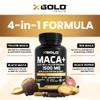 X Gold Health Maca Root Capsules 1500mg  Organic Peruvian Black Red Yellow Maca with Black Pepper, Energy Libido Mood & Reproductive Health Support view 3