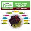 64oz Clear Disposable Salad Bowls with Lids (10 Pack) - Clear Plastic Disposable Salad Containers for Lunch To-Go, Salads, Fruits, Airtight, Leak Proof, Fresh, Meal Prep | Rose Bowl Container (64oz) view 2