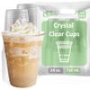 Clear Plastic Disposable Pet Cups | 24 oz Cups, 250 Pack | Crystal Clear PET Cup | Cold Smoothie | Iced Coffee Go Cups | Ideal for Coffee, Parfait, Juice, Soda, Cocktail, Party (24oz, 250 count) view 1