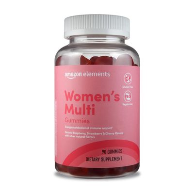 Amazon Elements - Adult Womens Organic Multivitamins, 90 Gummies (30 servings), Vegetarian, Gluten Free (Previously Revly)