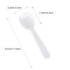 100 PCS Mini Plastic Spork Plastic Forks and Spoons Disposable 2 in 1 Sporks Plastic Disposable Sporks for Camping Picnics Parties and Weddings, Small, White view 2