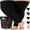 Mojo - Compression Socks Footless for Women and Men 20-30mmHg - Extra Wide Compression Full Leg Sleeve for Varicose Veins Circulation, Lymphedema, DVT - Black, 3X-Large - A609 view 1