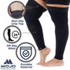 Mojo - Compression Socks Footless for Women and Men 20-30mmHg - Extra Wide Compression Full Leg Sleeve for Varicose Veins Circulation, Lymphedema, DVT - Black, 3X-Large - A609 view 4