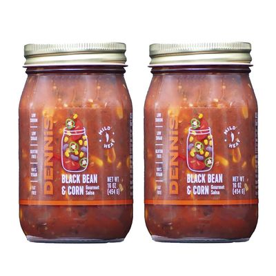 All-Natural Black Bean and Corn Salsa by Dennis Gourmet. This fresh, hearty restaurant salsa is low in sugar, calories, carbs, and sodium. Fat and gluten-free, vegan. Includes 2-16 oz jars.