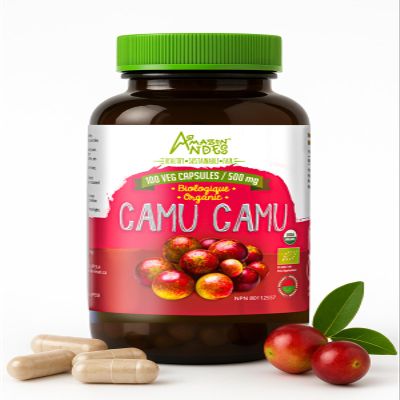Amazon Andes Camu Camu Capsules 500mg - Pure Vitamin C Origin from Peru - Myrciaria Dubia Berry - 100 Vegetarian Caps - Wild Harvested Amazon Rainforest Superfruit Non-GMO Vegan