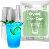 Clear Plastic Disposable Pet Cups | 16 oz Cups, 25 Pack | Crystal Clear PET Cup | Cold Smoothie | Iced Coffee Go Cups | Ideal for Coffee, Parfait, Juice, Soda, Cocktail, Party (16oz, 25 count) view 1