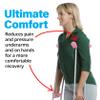 Crutch Comfort Deluxe Soft Fleece & Foam Crutch Accessory Set (Pink) view 3