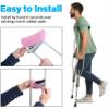 Crutch Comfort Deluxe Soft Fleece & Foam Crutch Accessory Set (Pink) view 4
