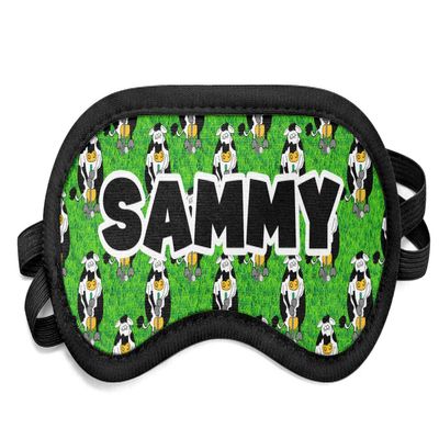 Personalized Cow Golfer Sleeping Eye Mask - Small