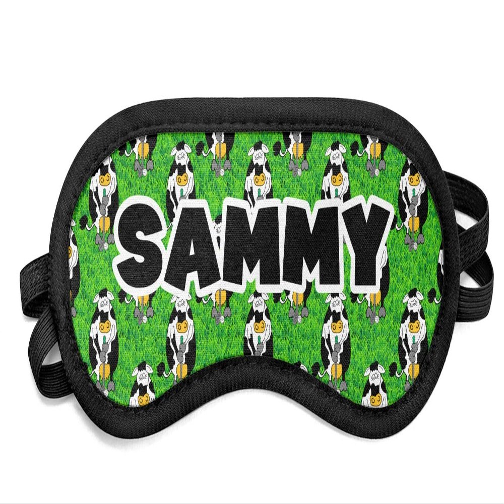Personalized Cow Golfer Sleeping Eye Mask - Small